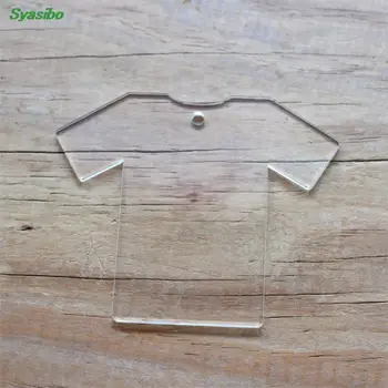 

(6pcs/lot) 76mm Clear Blank Acrylic T-shirt Keychains Party Gifts 3"-AC1479A