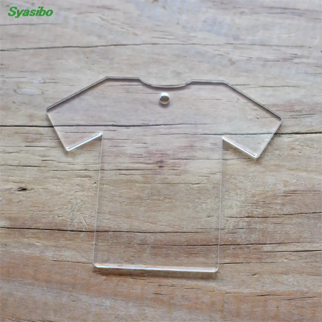 

(6pcs/lot) 76mm Clear Blank Acrylic T-shirt Keychains Party Gifts 3"-AC1479A