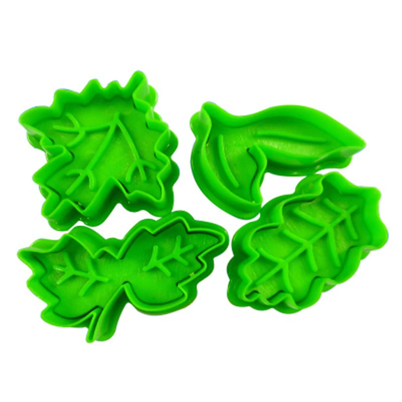 

Cookie Cutter Leaf Blossom Sugar Plunger Fondant Silicone Biscuits Mould Bakeware Pastry Utensil Kitchen Gadgets Cake Decor Tool