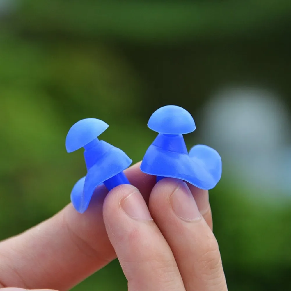 1 Pair Waterproof Swimming Professional Silicone Swim Earplugs Soft Anti-Noise Ear Plug for Adult Children Swimmers