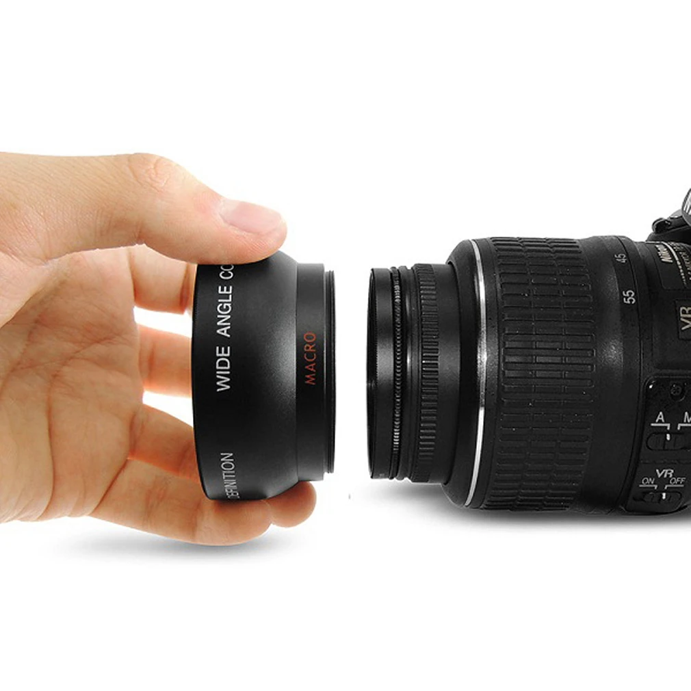 Профессиональный 52 мм 0,45 x Широкий формат макро объектив для Nikon D3200 D3100 D5200 D5100 черный супер Широкий формат