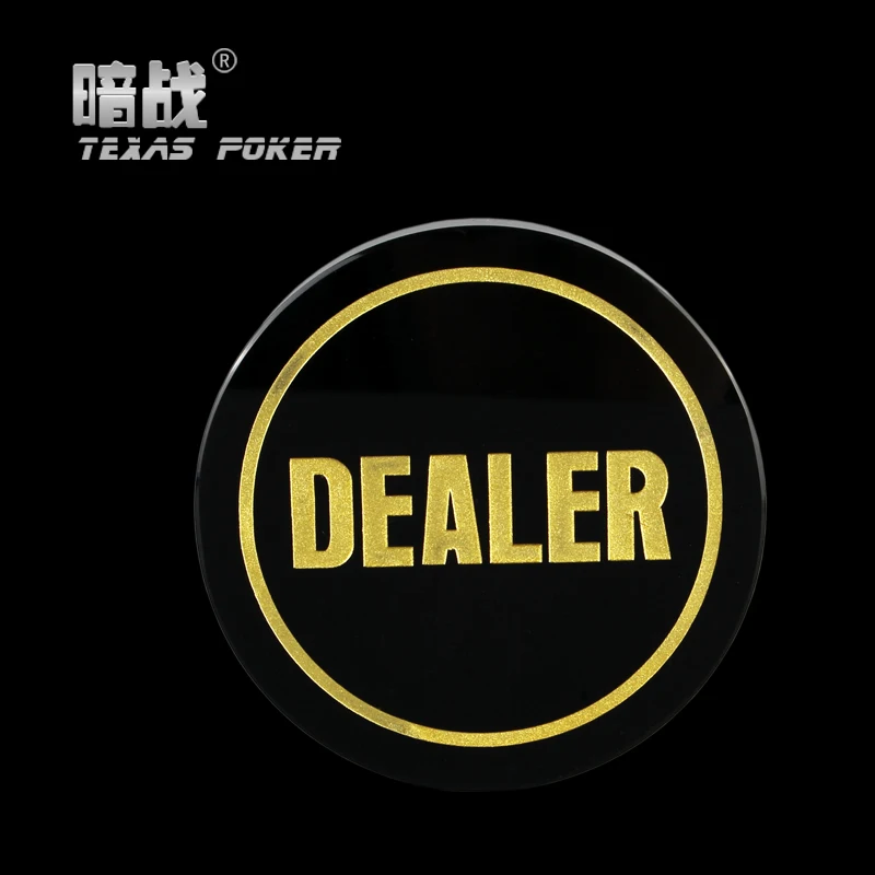 

1PC 8.0CM Poker dealer button black Large dealer button Poker Accessories