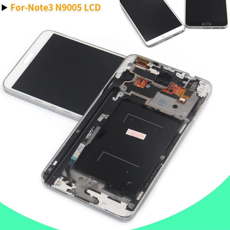 

N9005 LCD For Samsung Galaxy NOTE 3 Note3 N9005 LCD Display Touch Screen with Digitizer Bezel Frame Assembly Replacement