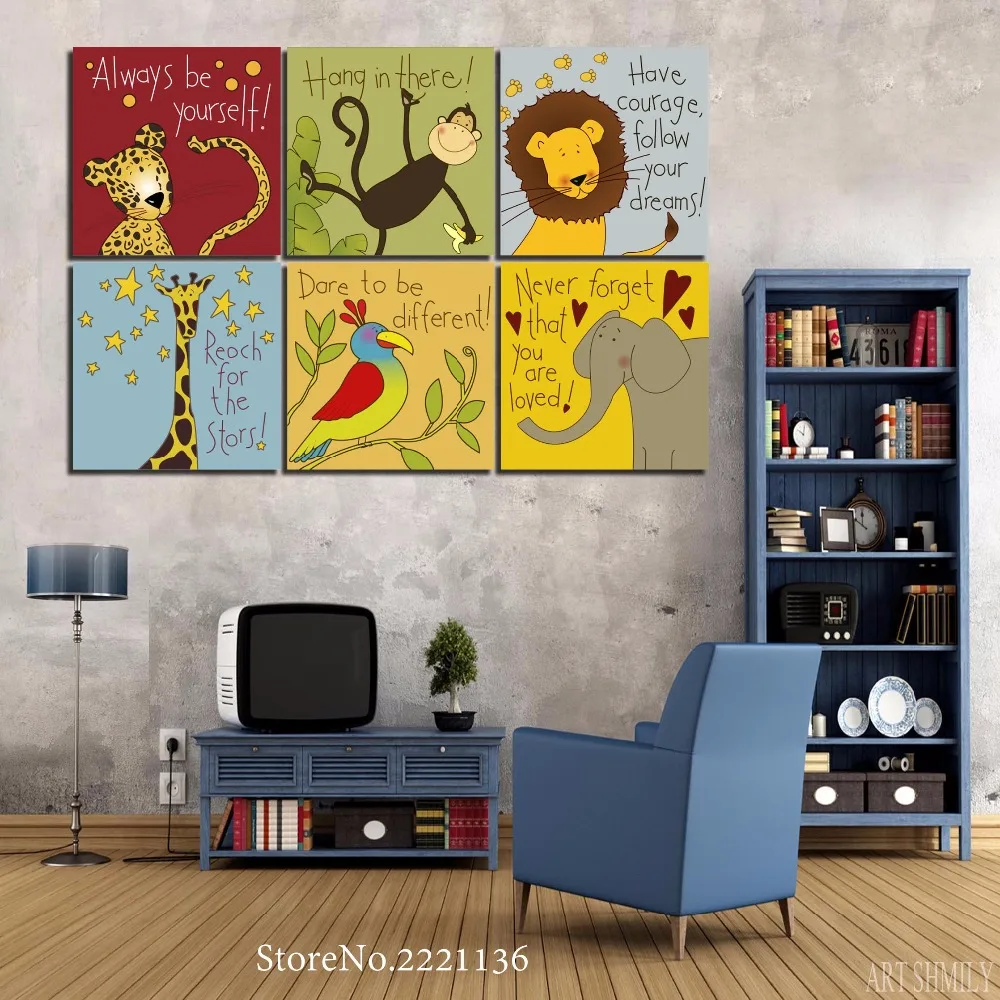 

5 Pieces/set HD Printed Snow Wolf Moon Group Painting Canvas Print Painting Wall Art Pictures for Living Room Frameless