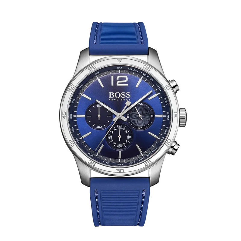 

BOSS Professional Chronograph Blue Silicone Watch Fashion Sport Watch Mens Quartz Wrist Watch - HB1513526