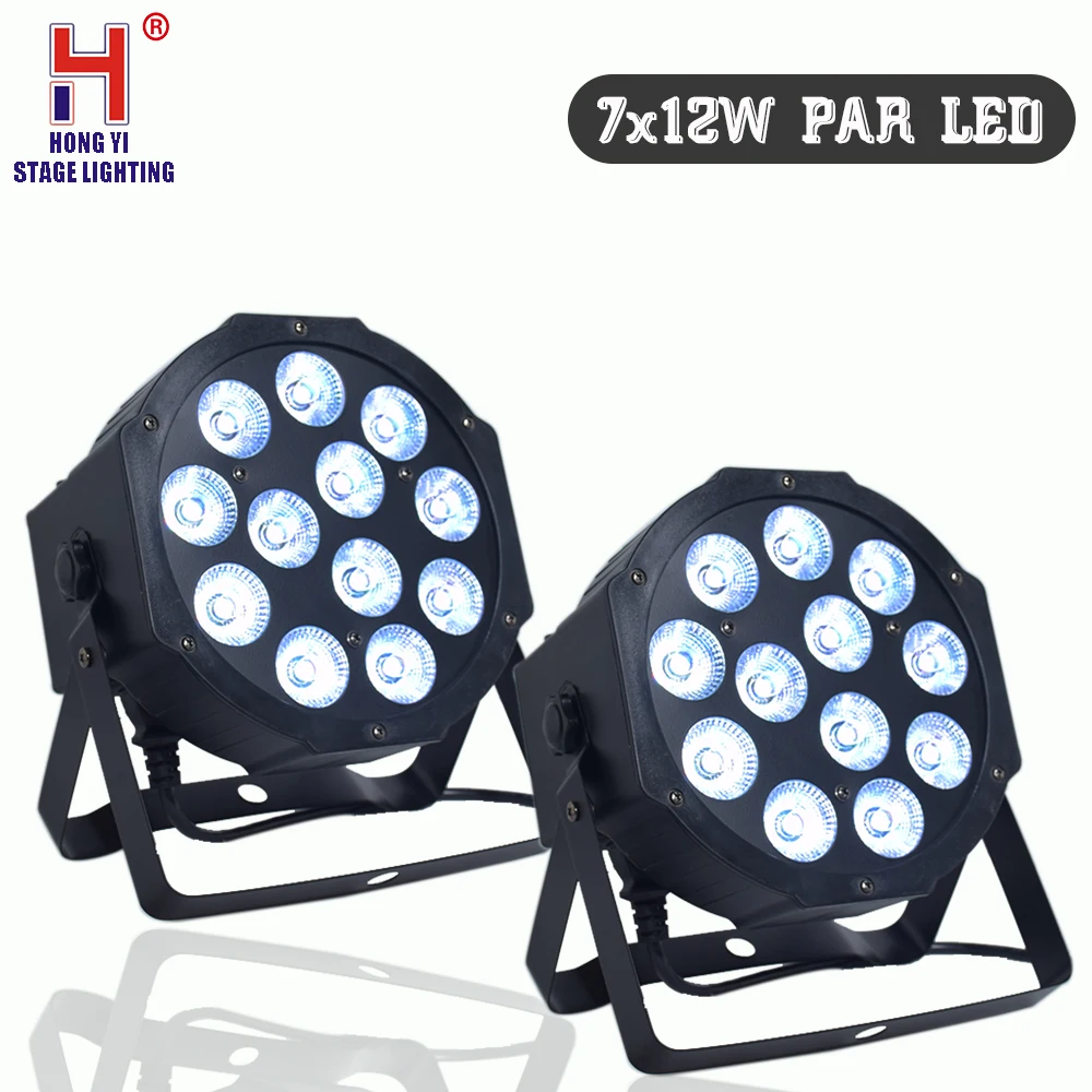 

LED Par Light 7x12W RGBW DMX Stage Lights 8 Channel for DJ Party Diso Show KTV 2pcs/lot