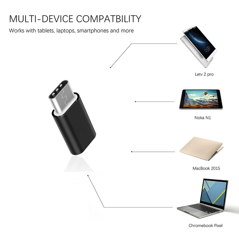 Адаптер USB Type C (папа) Micro 3 1 (мама)|Переходники и адаптеры| |