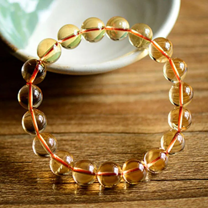 Buy 2018 New Arrival natural Yellow Crystal Round bead