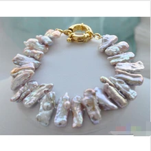 P4228 " 22 мм лаванды Дэнс Бива браслет пресноводного жемчуга благородный стиль Природный тонкой jewe Быстрая