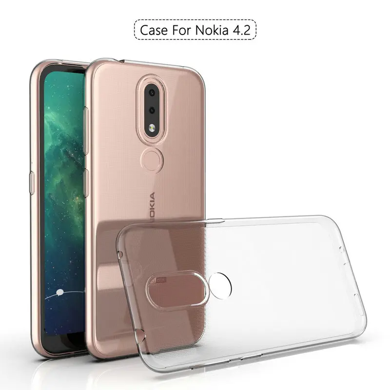 

For Nokia 6.2 For Nokia 7.2 Transparent Silicon Case for Nokia 4.2 TA-1157 Soft Phone Back Cover Case Capa Etui>
