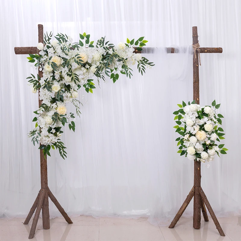 JAROWN Wedding Irregular Flower Row Background Decoration Wedding DIY Rose Hydrangea Flower Arrangement Arch Flower (11)