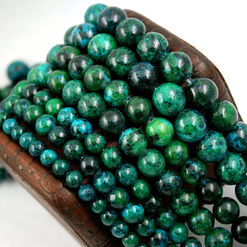

Hot!!! 4 6 8 10 12mm Phoenix Stone Beads Dyed Dark Green Round loose Spacer Synthetic Stone Beads For 15"/DIY Bracelet Necklace