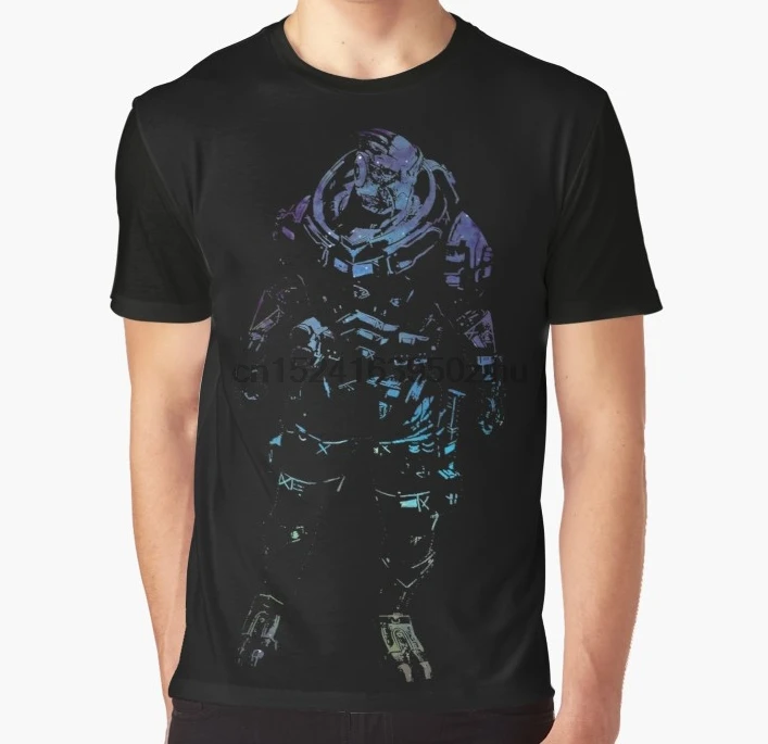

All Over Print T Shirt Men Funny tshirt Mass Effect - Garrus (Space Gradient) Graphic T-Shirt