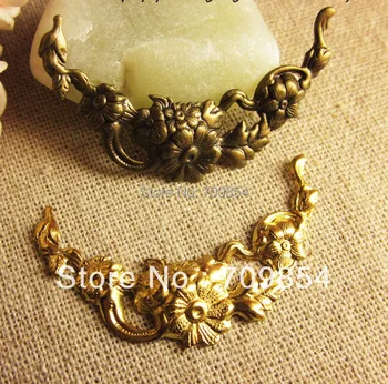 

free shipping!!! 100pcs/lot gold plated/ antique bronze 40*12mm filigree wrap connector jewelry findings