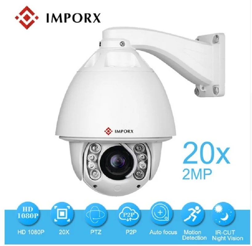 IMPORX IP Камера автоматическое отслеживание 1080 P 20X зум P2P IR 150 м со стеклоочистителем PTZ IP Камера