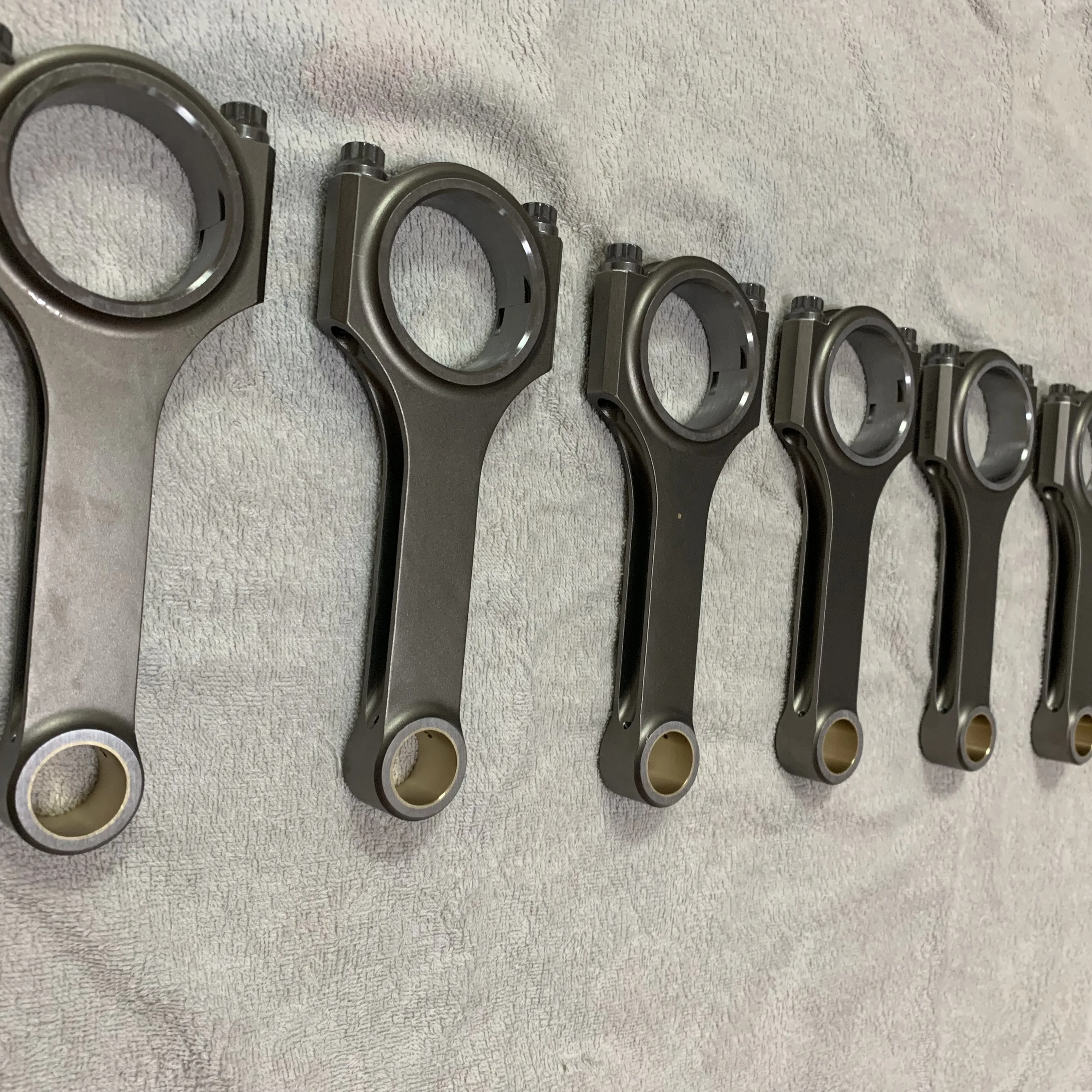 H-beam forged Connecting Rods conrods For Mercedes Benz OM605 OM606 148.7mm 51.61mm 28mm one set