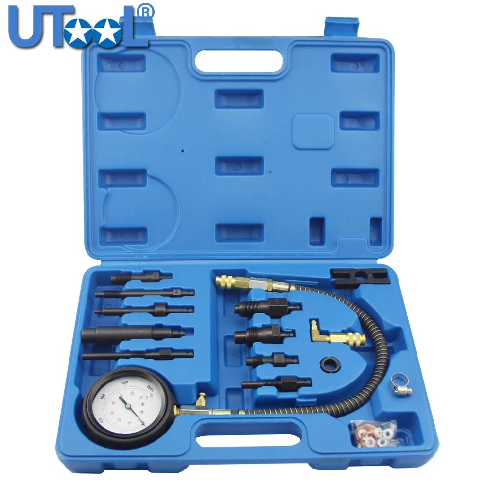 

Direct & Indirect Diesel Engine Compression Injection Tester 12pc Test Kit Gauge