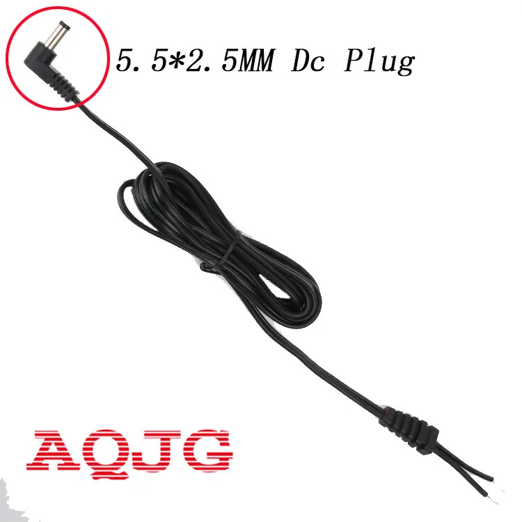 1pcs 1.2m DC 5.5 x 2.5 5.5*2.5mm Power Supply Plug Connector With Cord  Cable For Toshiba Asus Lenovo Laptop Adapter AQJG New