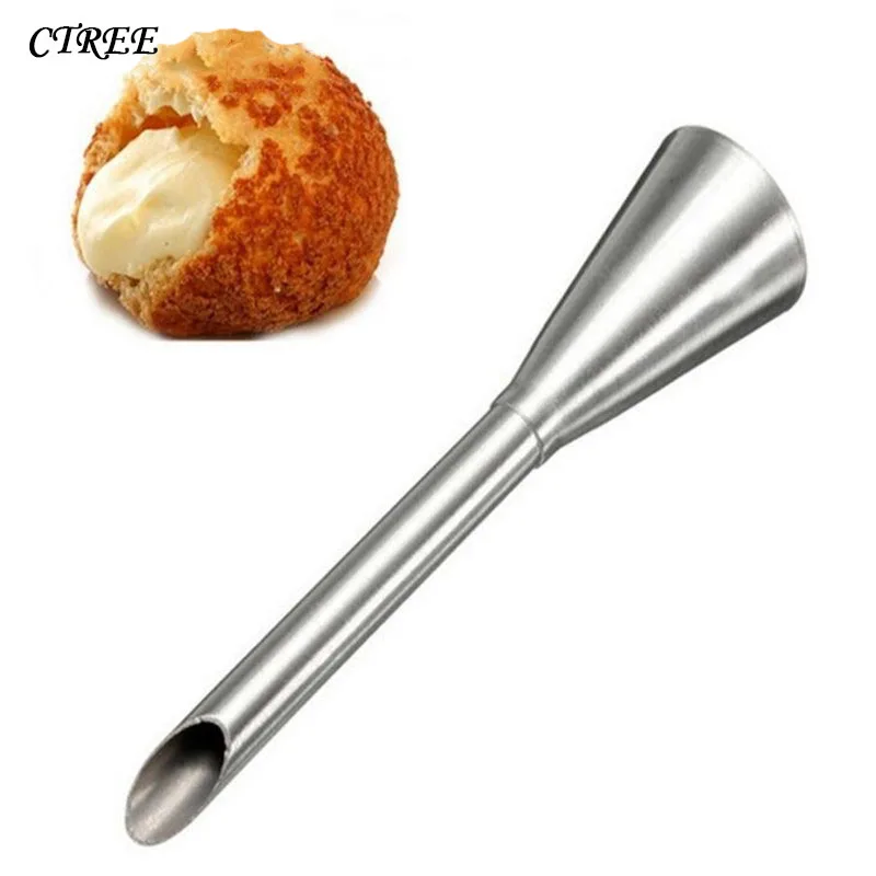

CTREE 2Pcs Pastry Tip Nozzle Puff Cake Stainless Steel Filling Cream Decoration Baking Tool Pastry Extrusion Kitchen Gadget C824