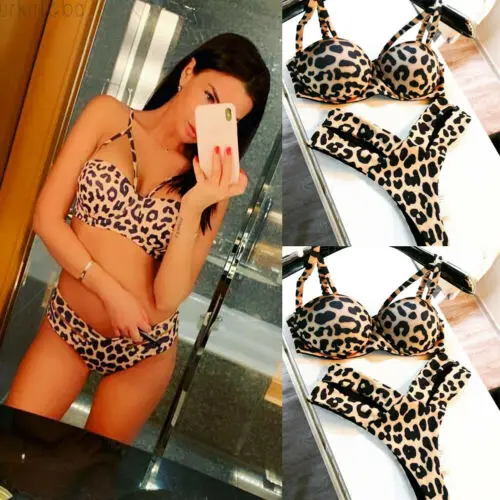 

Summer Women's Leopard Push Up Padded Bikini Set Swimwear Swimsuit Bathing Suit