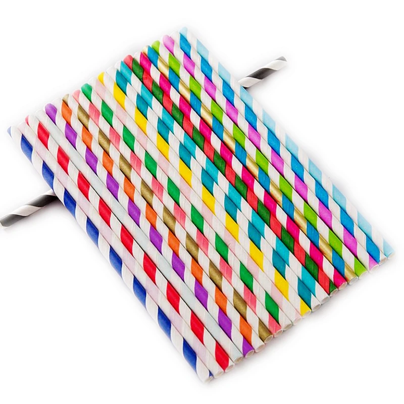 

25pcs Paper Drinking Straws paper napkins Party Straws Happy Birthday wedding Decoration Kids Baby shower Party gift decorations