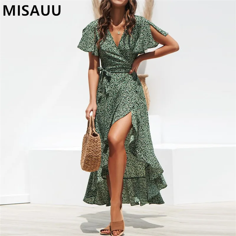 

Sexy Beach Summer Dress Women Boho Long Summer Dress Maxi Women Bandage Dress Elegant Polk Dot 2019 Bohemian Sundress Plus Size