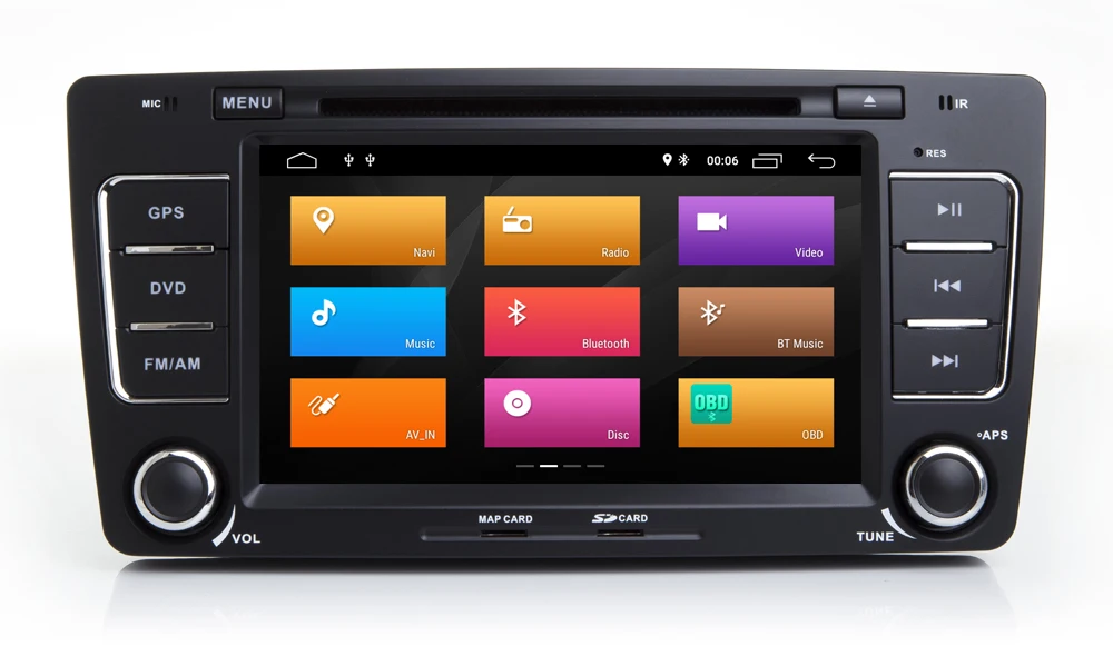 7''Android 9 0 четырехъядерный автомобильный DVD GPS плеер для SKODA Octavia 2009 2012 СБ Navi авто