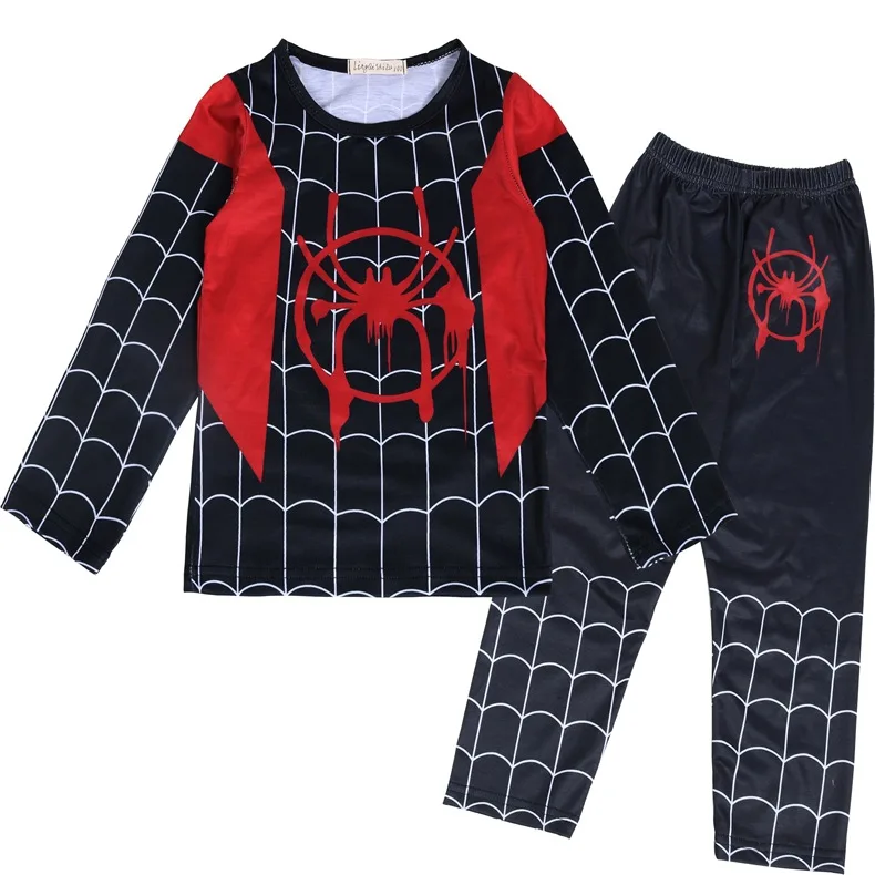 

Spider-Man: Into the Spider-Verse Miles Morales Cosplay Costume Kids Boys and girls Spider-Man Fashion printing pajamas Cosplay