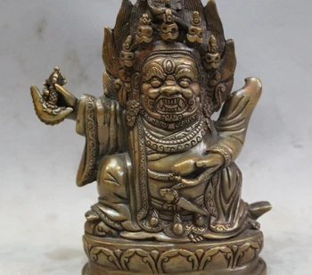 

Tibet Buddhism Copper Bronze Vajrapani Mahakala Wrathful Deity Buddha art Statue
