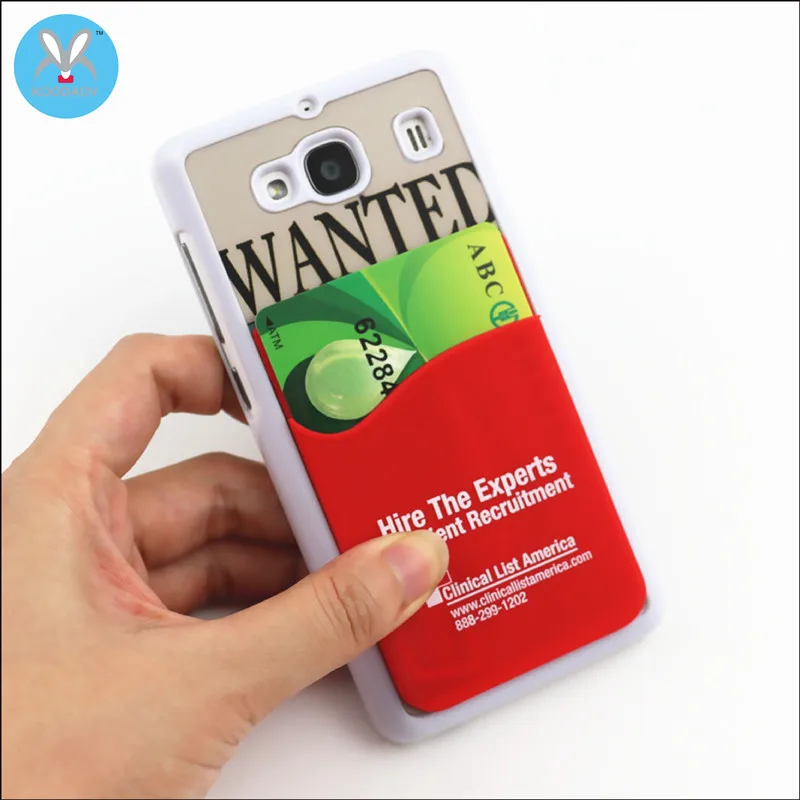 Custom Silicone Card Holder 3M Adhesive Card Sleeve Silicone Card