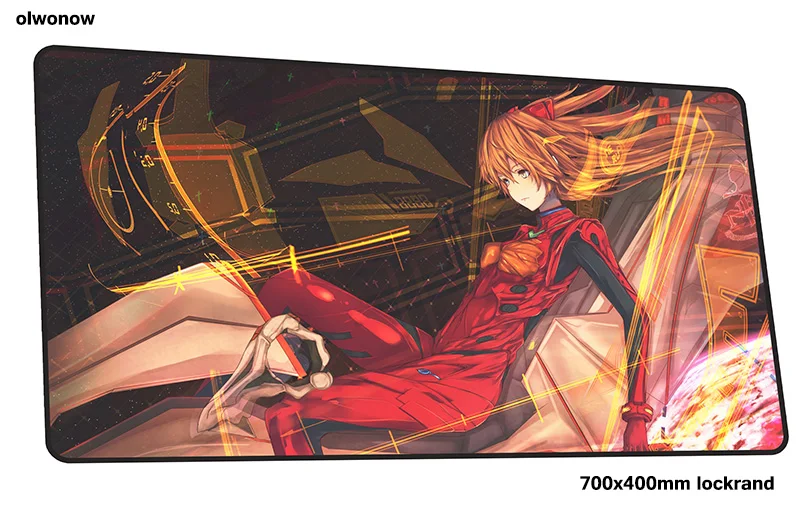 evangelion mouse pad gamer gel 700x400x2mm notbook mouse mat gaming mousepad large wrist rest pad mouse PC desk padmouse - Цвет: Size 700x400x2mm