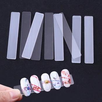 

5 Pcs Clear False Nail Tips Display Tool Stand Holder with Protective Film Nail Tool