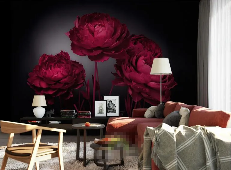 Beibehang 3D обои романтические красные розы ТВ фон стены гостиной спальни фон Фреска фото обои для стен 3 D