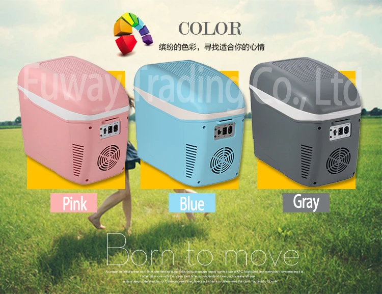 

Free Shipping!!!7.5L Mini Fridge Cooling And Heating Nevera Portable Geladeira Portatil Auto Car Refrigerator Cooler Box Freezer