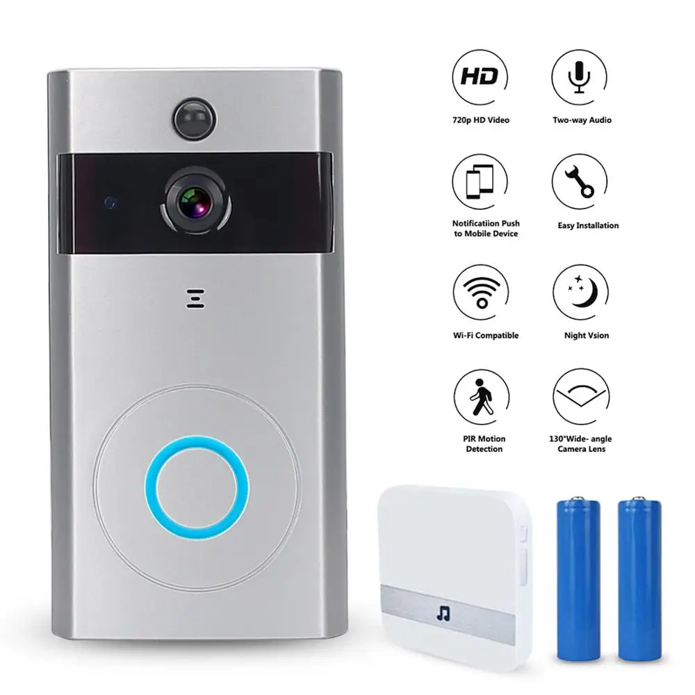 

HAHI D07 Smart WiFi Wireless Doorbell Camera Ring Visual Intercom Video Doorbell Phone Remote Home Security Monitoring