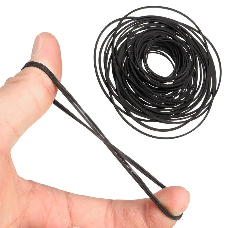 100pcs/lot Universal Mix Cassette Tape Machine Belt Assorted 40-135mm Common Belt for Recorders Walkman DVD Drive