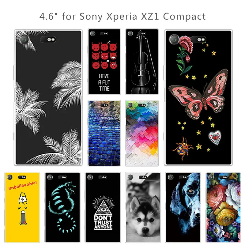 Для Sony Xperia XZ1 Compact силиконовый чехол для задняя крышка Brick Road телефона |