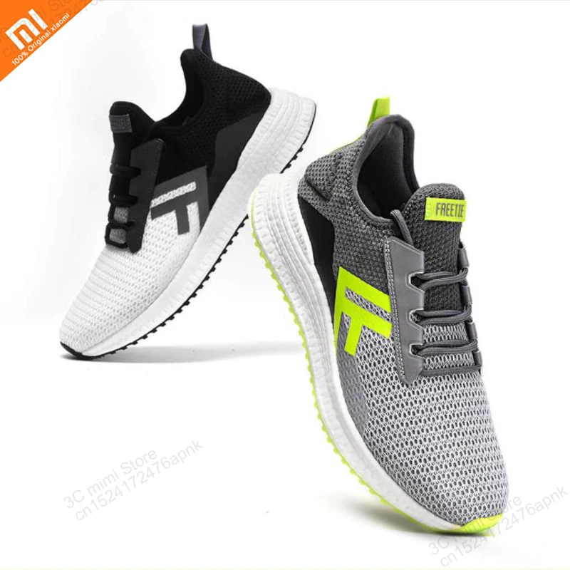  Original xiaomi mija casual sports shoes breathable mesh elastic midsole shock absorption anti-skid