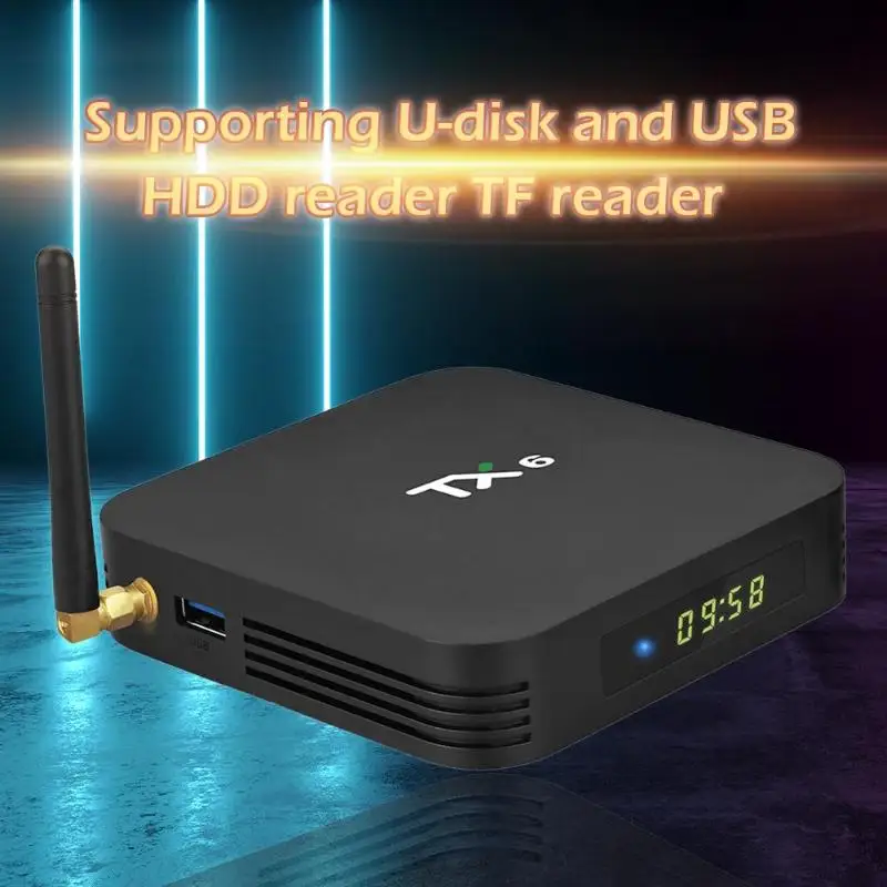ТВ приставка Tanix TX6 Allwinner H6 на Android 9 0 5 в пост. Тока/2 А Wi Fi BT4.1 поддержка 4K 2 + 16 ГБ/4 32