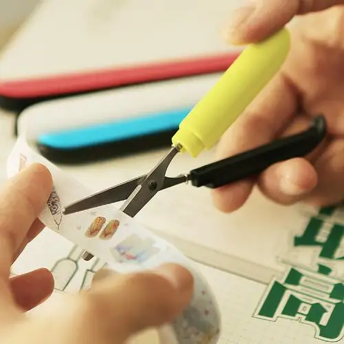 

Candy Color Portable Scissors Handicrafts DIY Handmade Folding safety scissors Student DIY Tools School Office Stationery