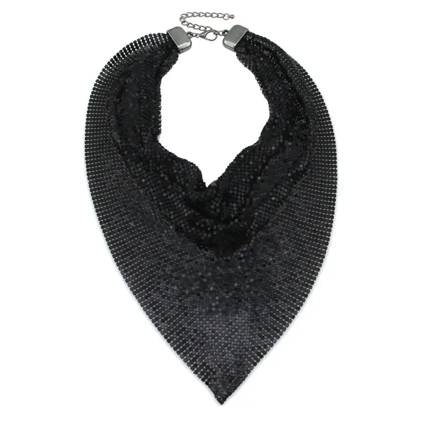 MANILAI Indian Jewelry Shining Metal Slice Collar Choker Necklaces For Women Bohemia Statement Maxi Necklaces CE4404