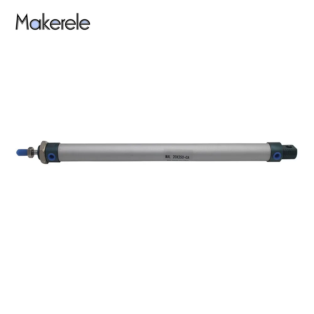 

Aluminum Alloy Mini Pneumatic Cylinder Double Acting Type 20 Bore Fishtailing Shape Cylinders MAL20-25-CA