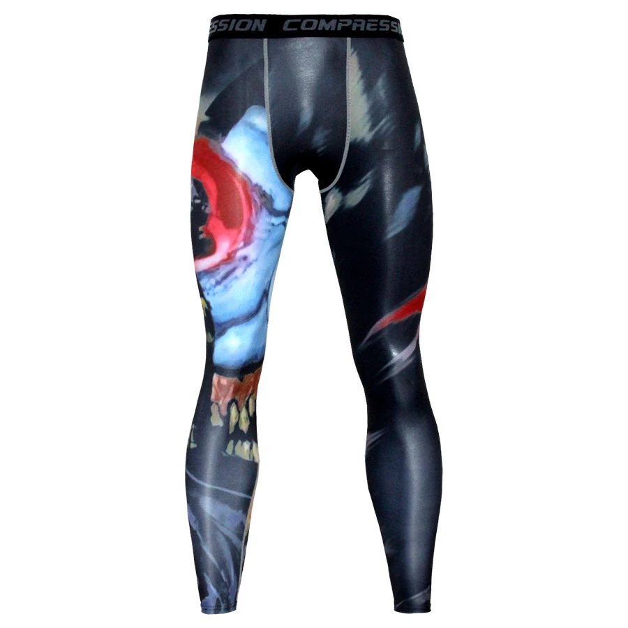 

2017 Trending Men 3D Print Compression Pants Base Layer Exercise Joggers Mens Fitness Anime Fitness Skinny Leggings Male Tights