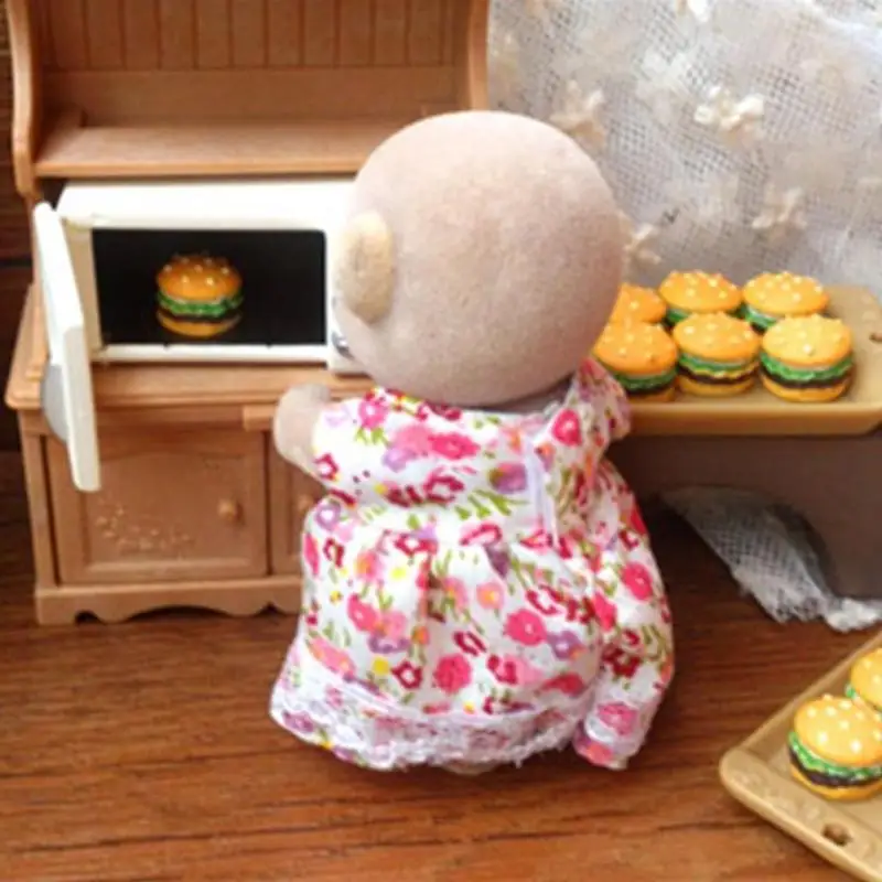 

1:12 Miniature Dollhouse Mini Hamburger Pretend Food For Blyth Azone Dollhouse Toys For Children Cute Dollhouse Accessories