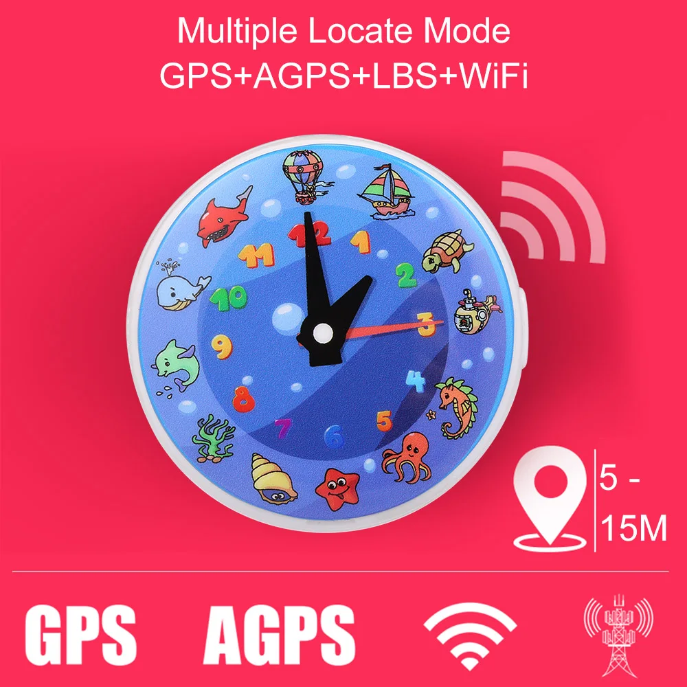 

Smart Tracker GPS Kids Elder Pet Locator Multipul Positioning Mode with NFC Geo-Fence Realtime Tracker SOS Alarm Anti-Lost