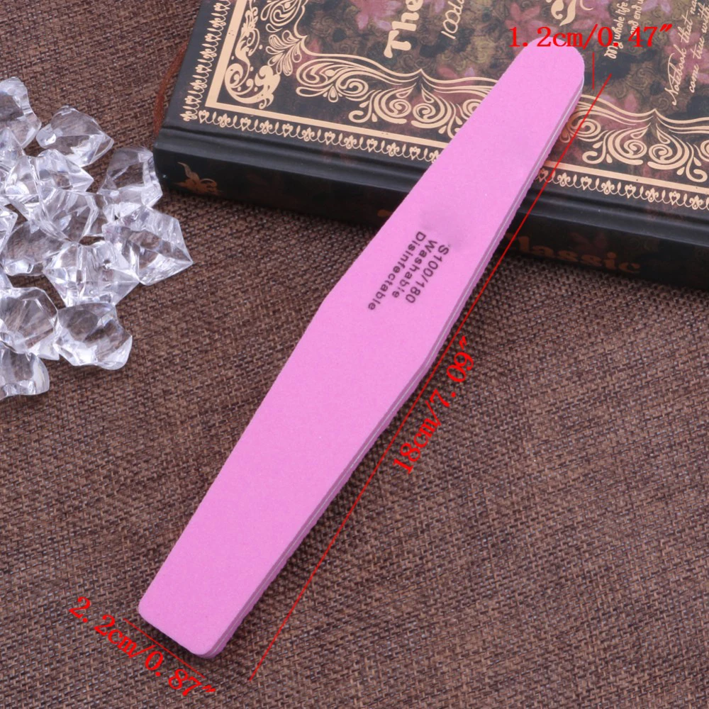 Jual 1 PC Kuku File Dua Sisi Tahan Air 100 180 Grit Tips Nail Art Buffer Spons Lembut spesifikasi 1 PC Kuku File Dua Sisi Tahan Air 100 180 Grit Tips Nail Art Buffer Spons Lembut
