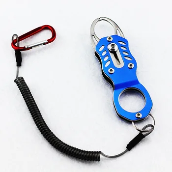 

Outdoor Portable Fish Lip Clip Folding Gripper Ultra Light Weight With Retention Rope Outdoor Portable Fishing Equipment Tools
