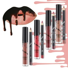 Фирменная Матовая жидкая губная помада и карандаш для губ, набор для губ, Ультра Матовый Maquiagem Batom, набор для макияжа губ, блеск для губ, брендовый макияж, 8 цветов