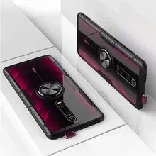 Чехол из закаленного стекла для Red mi K20 pro, прозрачный защитный чехол для Xiaomi mi 9T 9SE 8 Lite mi 9 t, магнитный держатель с кольцом, красный чехол для mi Note 7