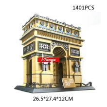 Всемирно известный История культуры архитектурный конструктор блок АРК де триумфэ Парижа Французская модель кирпич образование игрушки коллекция